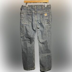 Carhartt WB013 VIO Womens Sz 14 x 30 Denim Jeans Carpenter Work Blue